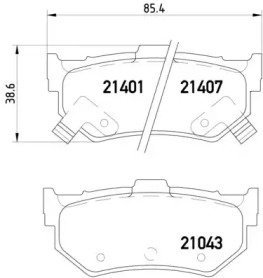 Комплект тормозных колодок BREMBO P 28 007