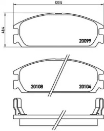 Комплект тормозных колодок BREMBO P 28 010