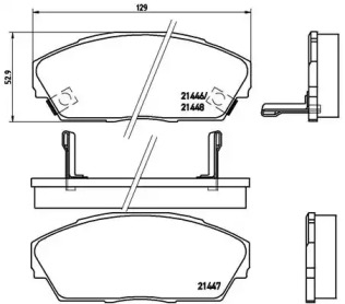 Комплект тормозных колодок BREMBO P 28 013