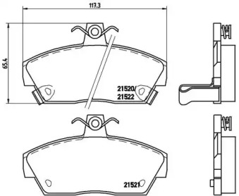 Комплект тормозных колодок BREMBO P 28 019