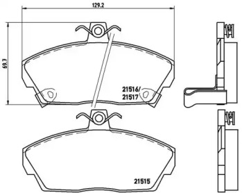 Комплект тормозных колодок BREMBO P 28 020