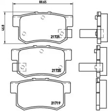 Комплект тормозных колодок BREMBO P 28 022