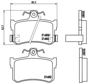 Комплект тормозных колодок BREMBO P 28 027