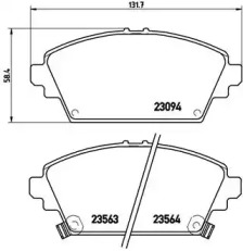 Комплект тормозных колодок BREMBO P 28 029