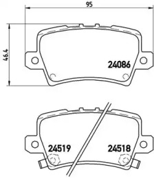 Комплект тормозных колодок BREMBO P 28 038