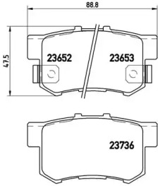 Комплект тормозных колодок, дисковый тормоз BREMBO P 28 039