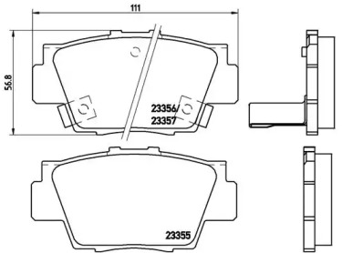 Комплект тормозных колодок BREMBO P 28 040