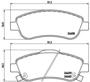 Комплект тормозных колодок BREMBO P 28 045