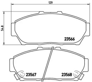 Комплект тормозных колодок BREMBO P 28 048