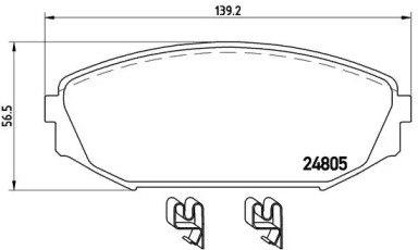 Комплект тормозных колодок BREMBO P 28 049