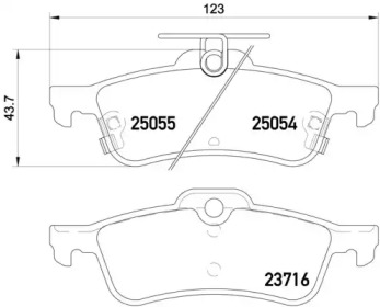 Комплект тормозных колодок BREMBO P 28 070