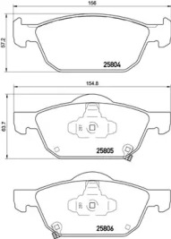 Комплект тормозных колодок BREMBO P 28 076