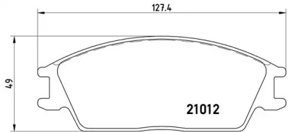 Комплект тормозных колодок BREMBO P 30 001