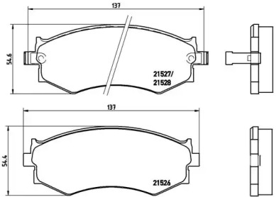 Комплект тормозных колодок BREMBO P 30 002