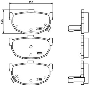 Комплект тормозных колодок BREMBO P 30 003