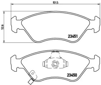 Комплект тормозных колодок BREMBO P 30 007