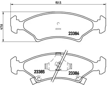 Комплект тормозных колодок BREMBO P 30 009