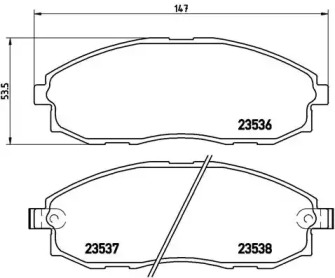 Комплект тормозных колодок BREMBO P 30 010