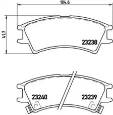 Комплект тормозных колодок BREMBO P 30 011