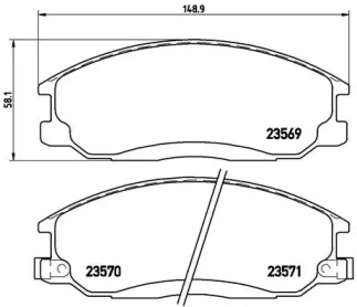 Комплект тормозных колодок BREMBO P 30 013