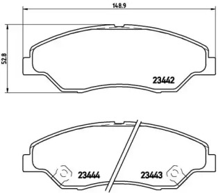 Комплект тормозных колодок BREMBO P 30 015