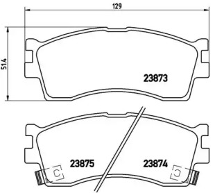 Комплект тормозных колодок BREMBO P 30 016