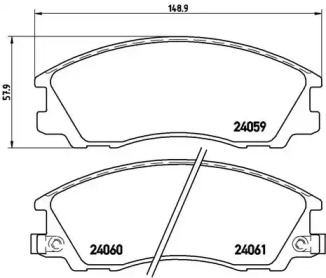 Комплект тормозных колодок BREMBO P 30 017