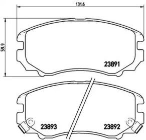 Комплект тормозных колодок BREMBO P 30 018