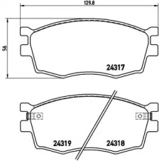 Комплект тормозных колодок BREMBO P 30 026