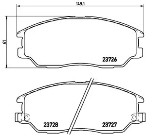 Комплект тормозных колодок BREMBO P 30 028