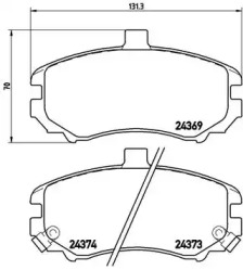 Комплект тормозных колодок BREMBO P 30 029