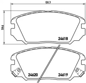 Комплект тормозных колодок BREMBO P 30 031