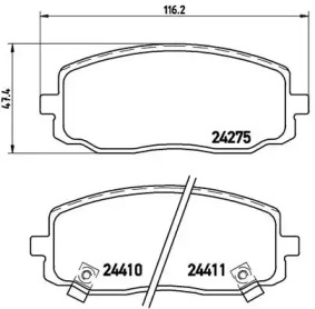 Комплект тормозных колодок BREMBO P 30 032