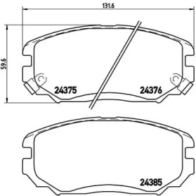 Комплект тормозных колодок BREMBO P 30 038