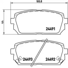 Комплект тормозных колодок BREMBO P 30 040