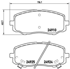 Комплект тормозных колодок BREMBO P 30 045