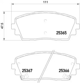 Комплект тормозных колодок BREMBO P 30 053