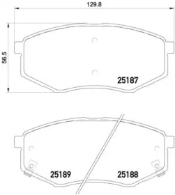 Комплект тормозных колодок BREMBO P 30 055