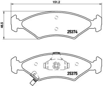 Комплект тормозных колодок BREMBO P 30 062