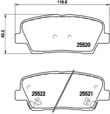 Комплект тормозных колодок BREMBO P 30 063