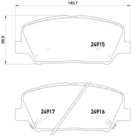 Комплект тормозных колодок BREMBO P 30 065