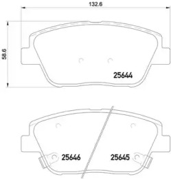 Комплект тормозных колодок BREMBO P 30 066