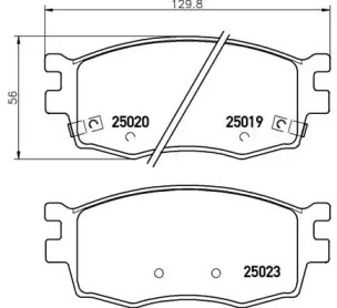 Комплект тормозных колодок BREMBO P 30 069