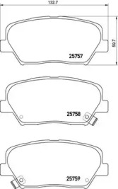 Комплект тормозных колодок BREMBO P 30 070