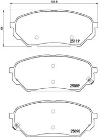 Комплект тормозных колодок BREMBO P 30 071