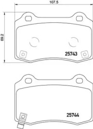 Комплект тормозных колодок BREMBO P 30 074