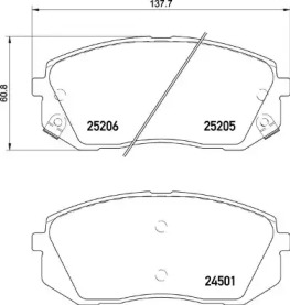 Комплект тормозных колодок BREMBO P 30 093