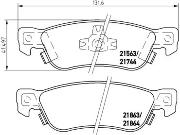 Комплект тормозных колодок BREMBO P 34 003