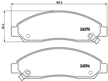 Комплект тормозных колодок BREMBO P 34 005