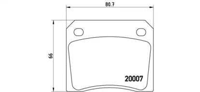 Комплект тормозных колодок BREMBO P 36 002